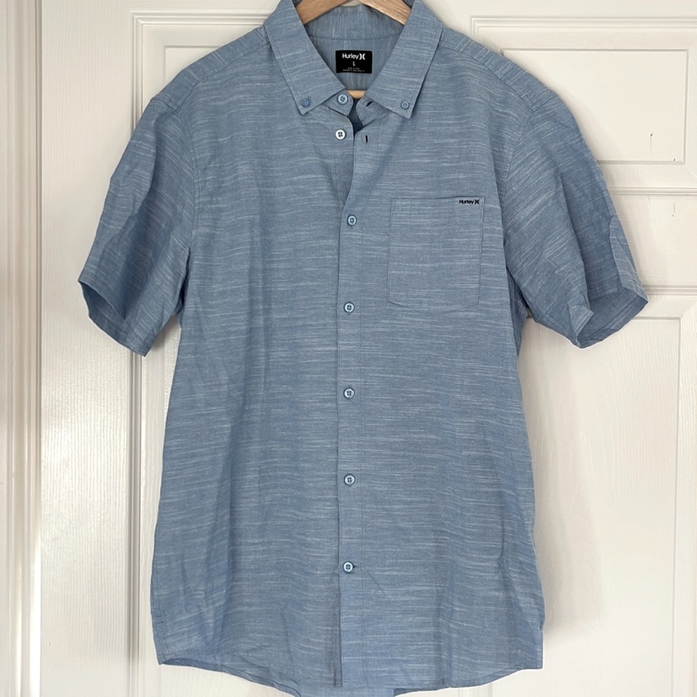 Hurley short sleeve button up shirt XL